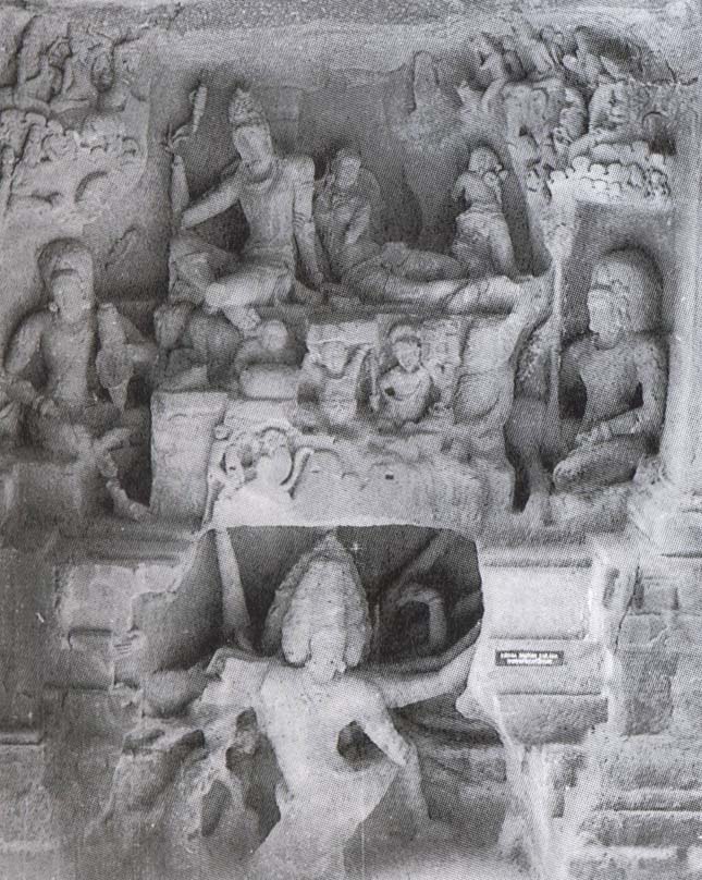 Shiva and Parvati on Kailasa Kailasa-whine-peel on Ellora